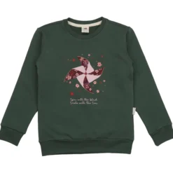 Sweatshirt "Windmühle" dunkelgrün 98