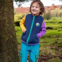 Teddy-Fleece Weste "Nature" dunkelblau 122