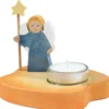 Teelicht mit Engel | blau