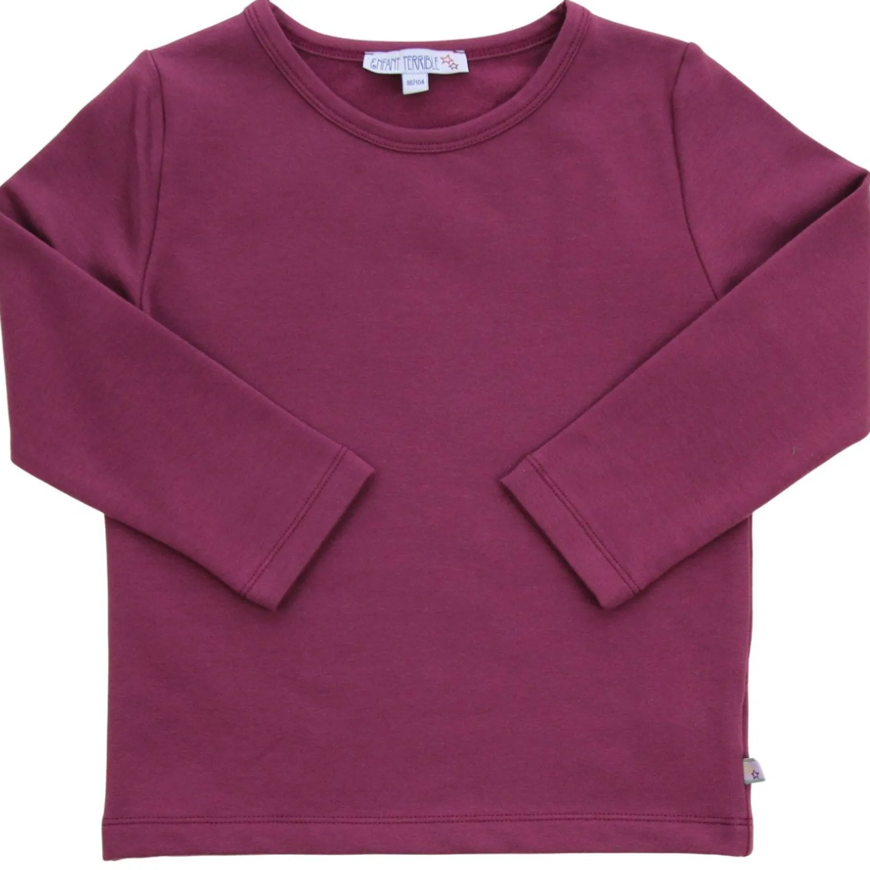 Thermo Langarmshirt aubergine 86/92