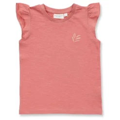 Top mit Rüschenarm peach 116