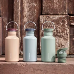 Trinkflasche Edelstahl green