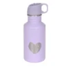 Trinkflasche Edelstahl "Herz" lila