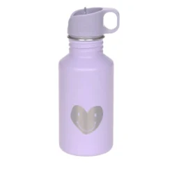 Trinkflasche Edelstahl "Herz" lila