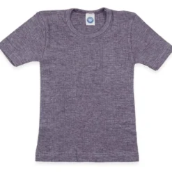 T-Shirt Baumwolle Wolle Seide pflaume 92