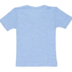 T-Shirt Baumwolle Wolle Seide hellblau 92