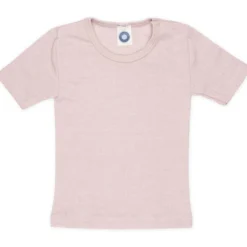 T-Shirt Baumwolle Wolle Seide altrosa 92