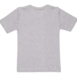 T-Shirt Baumwolle Wolle Seide grau 92