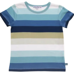 T-Shirt blau gestreift 98