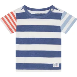 T-Shirt blau-weiß gestreift 68