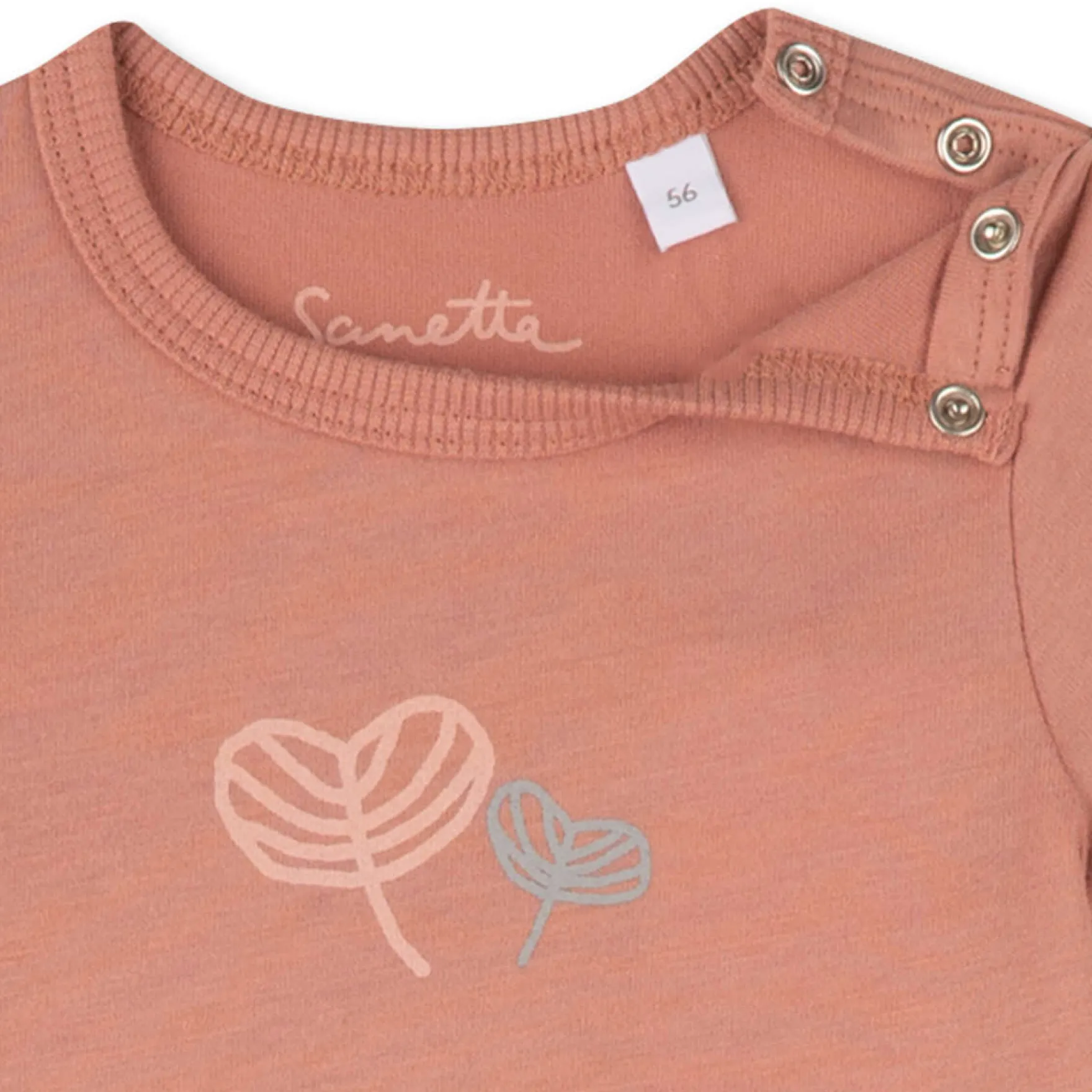T-Shirt "Blätter" apricot 80