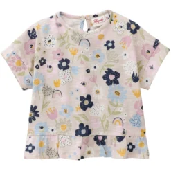 T-Shirt "Bunte Blüten" hellrosa 74/80