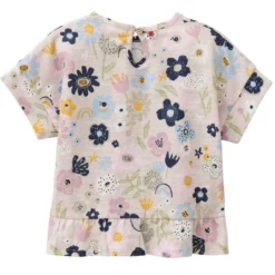 T-Shirt "Bunte Blüten" hellrosa 74/80