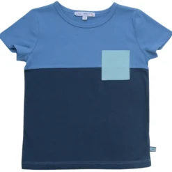 T-Shirt "Colourblocking" blau 86/92