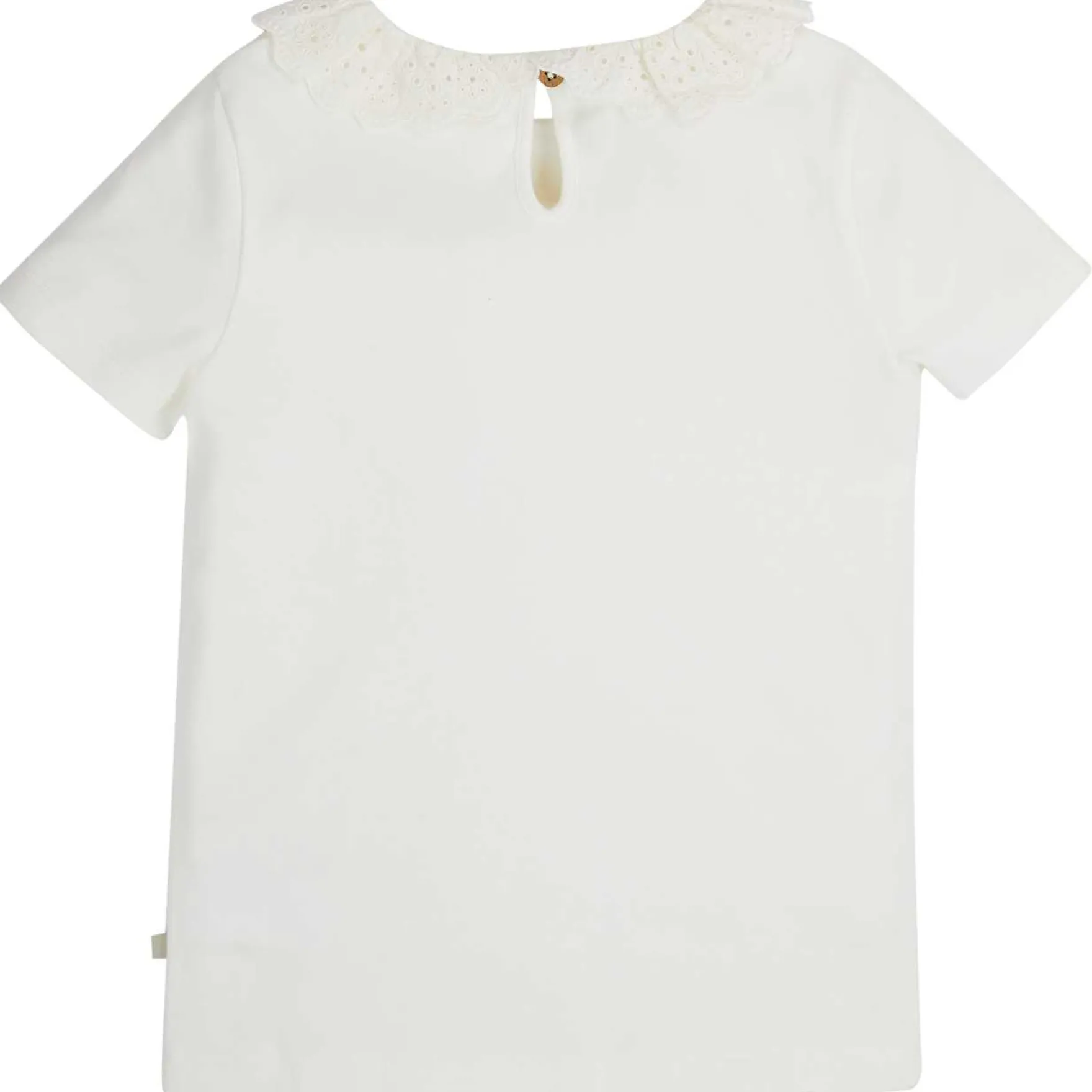 T-Shirt creme Stickereikragen 110/116