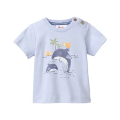 T-Shirt "Delphin" hellblau 98/104