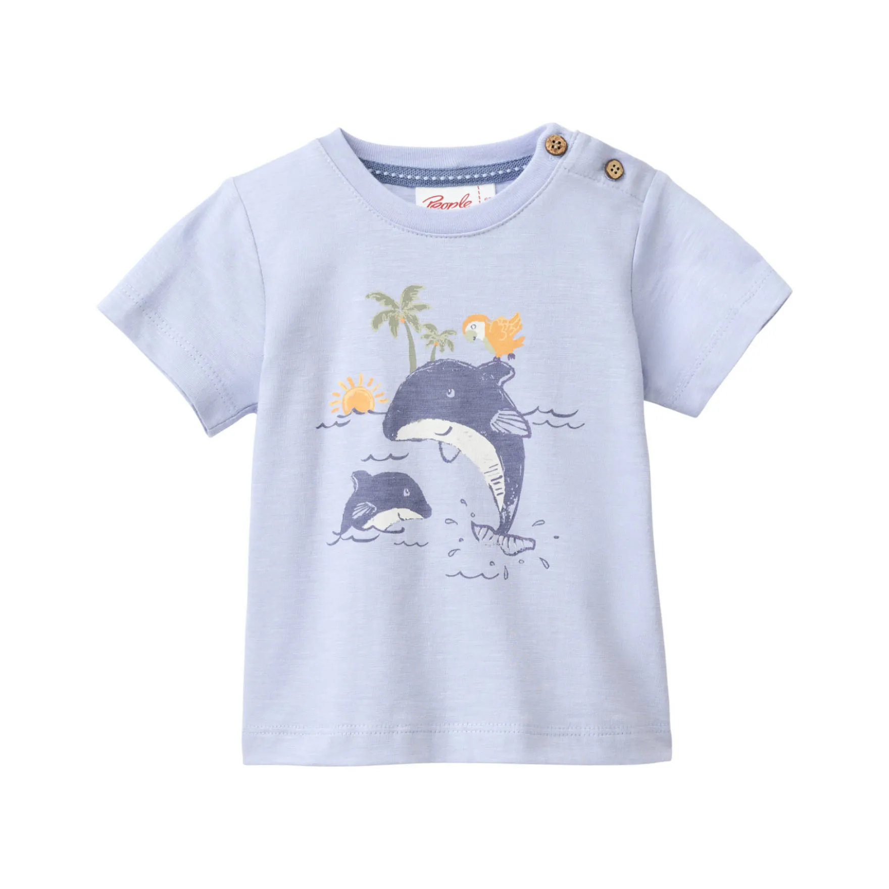 T-Shirt "Delphin" hellblau 98/104