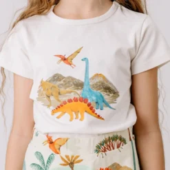 T-Shirt "Dinosaurier-Welt" weiß 116