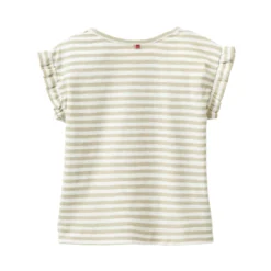 T-Shirt "Erdbeere" khaki geringelt 62/68