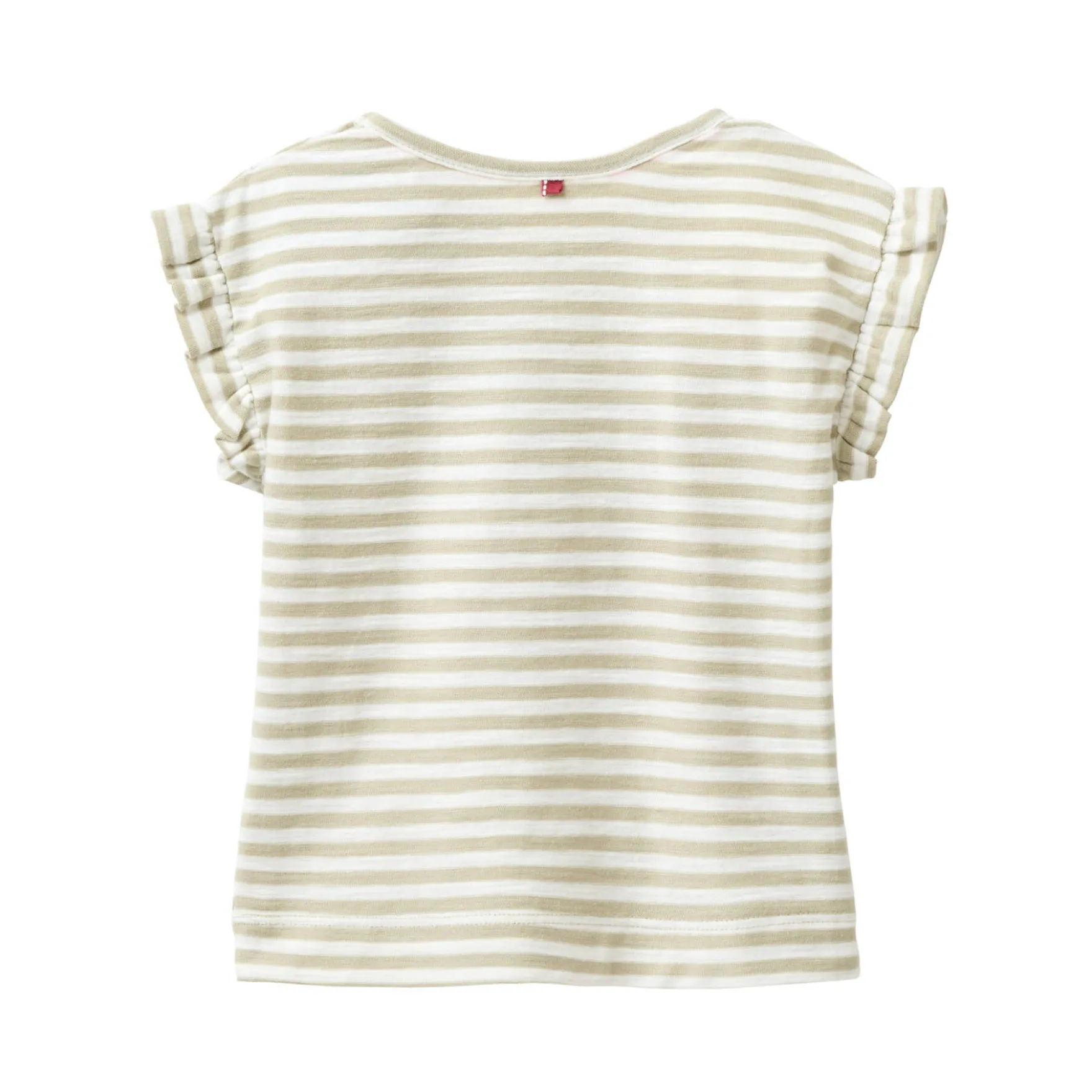 T-Shirt "Erdbeere" khaki geringelt 62/68