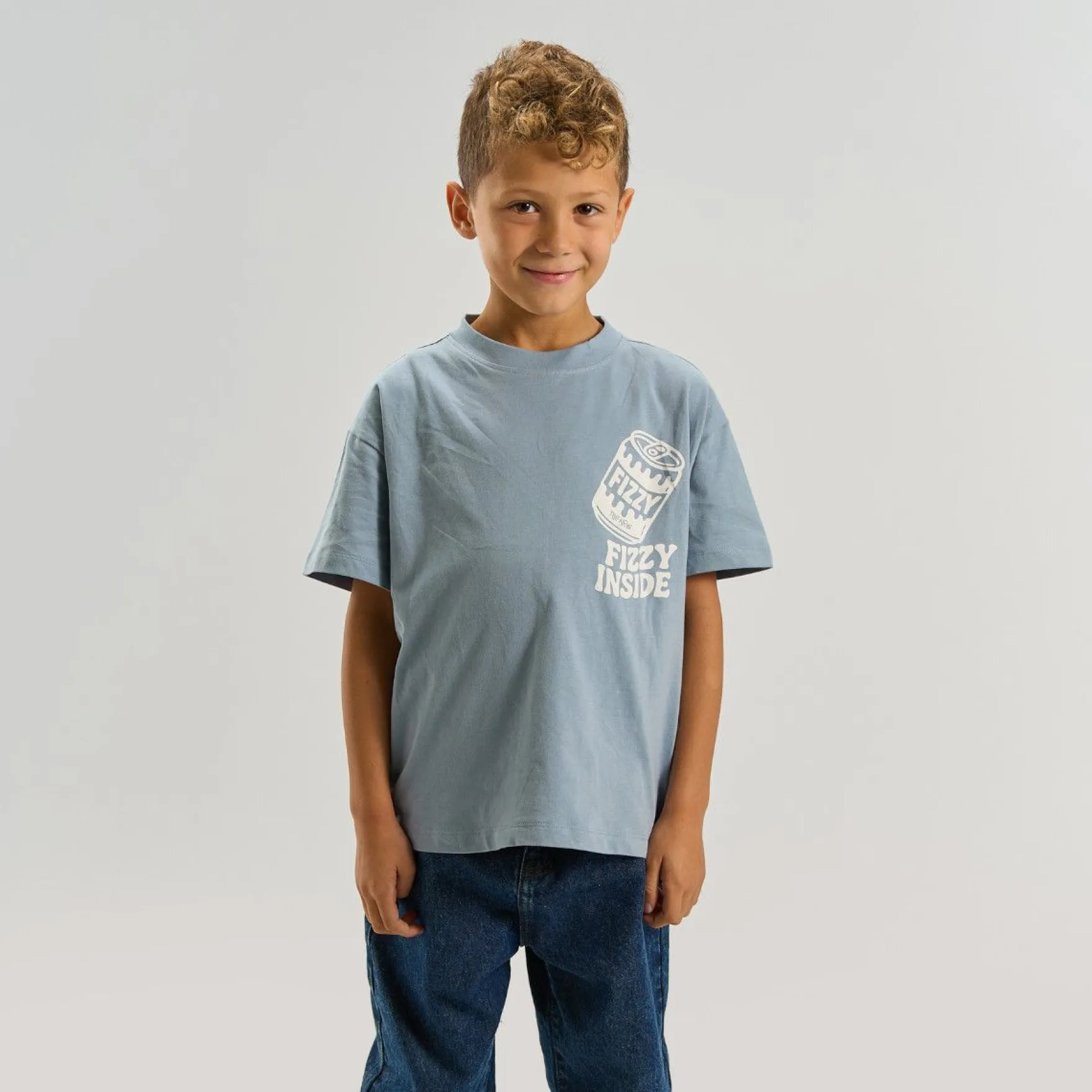T-Shirt "Fizzy" rauchblau 122/128