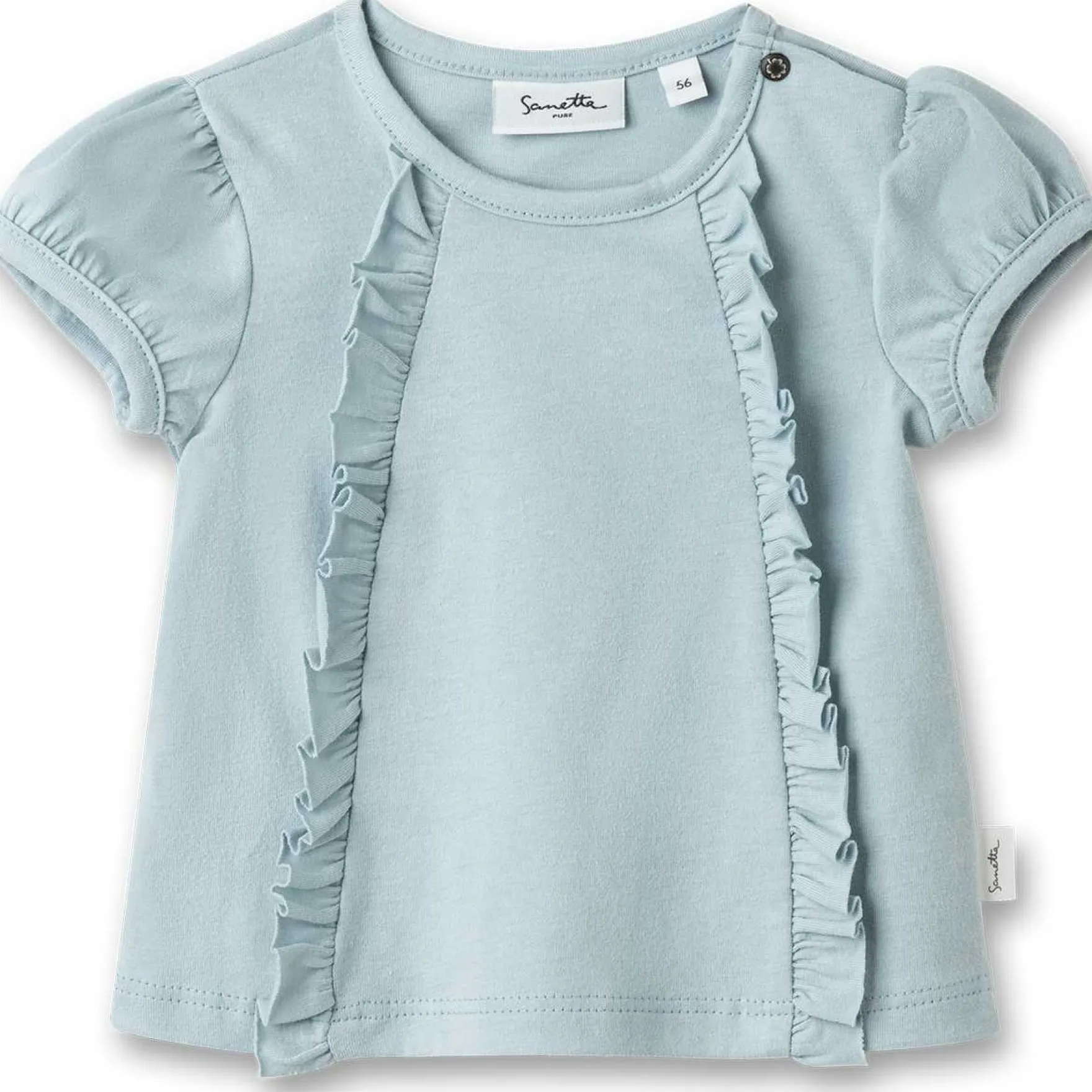 T-Shirt gerüscht hellblau 68