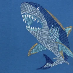 T-Shirt "Haistickerei" jeansblau 98