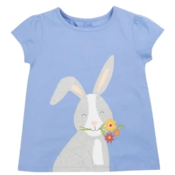 T-Shirt "Hase" hellblau 104