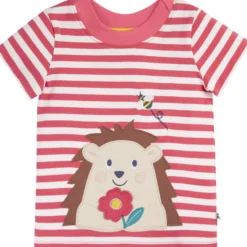 T-Shirt "Igel" rhabarberrot 80