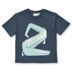 T-Shirt "Krokodil" dunkelpetrol 110