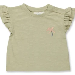 T-Shirt mit Flügelarm schilfgrün 74