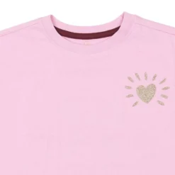 T-Shirt mit Glitzerapplikation rosa 98/104