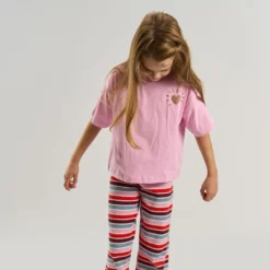 T-Shirt mit Glitzerapplikation rosa 98/104