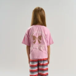 T-Shirt mit Glitzerapplikation rosa 98/104