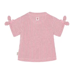 T-Shirt mit Schleifen rot-weiß 92