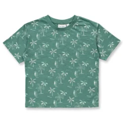 T-Shirt "Palmen" smaragdgrün 116