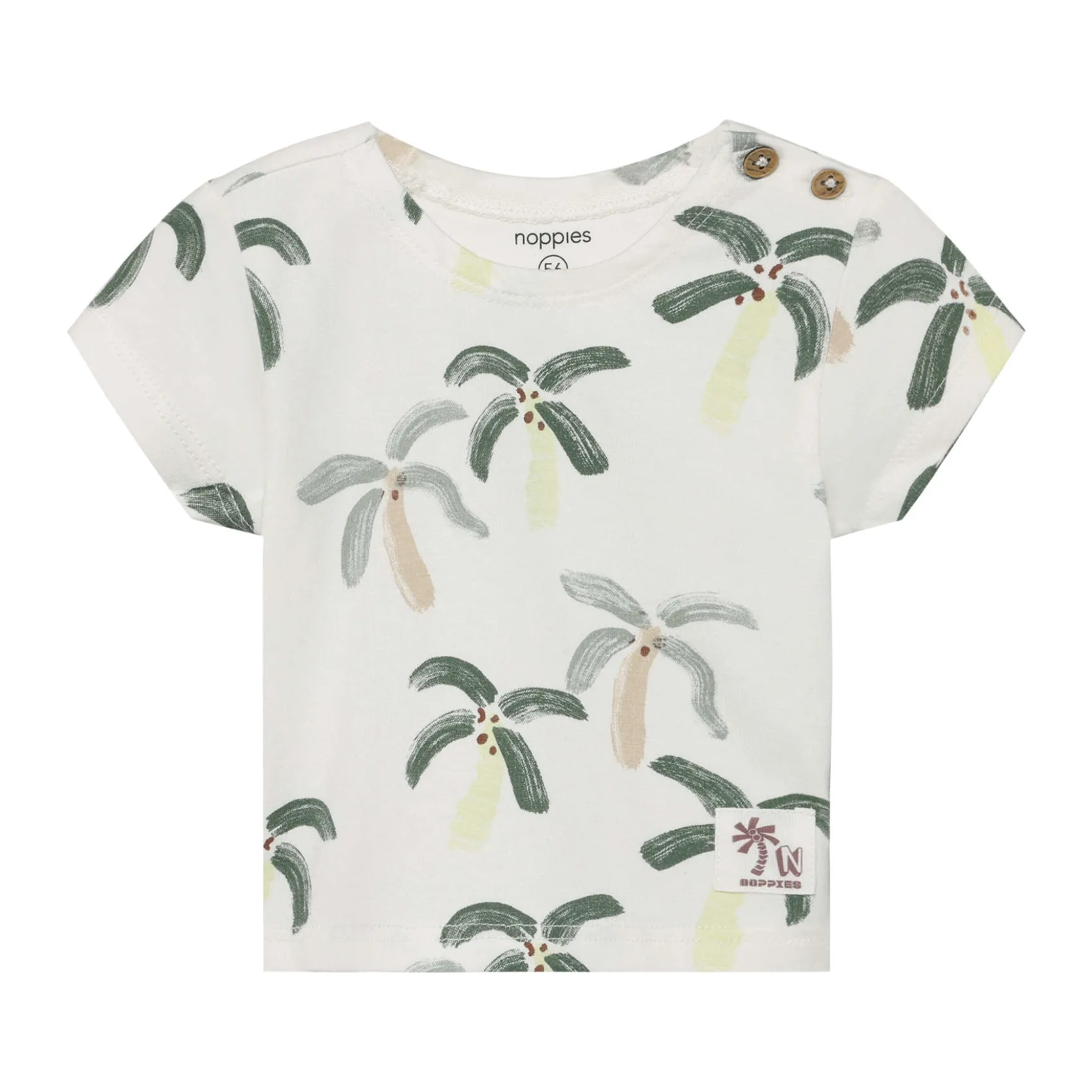 T-Shirt "Palmen" warmweiß 92