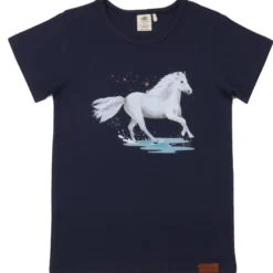 T-Shirt Pferd dunkelblau 86