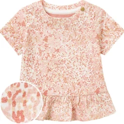 T-Shirt rosa-orange getupft 62