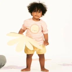 T-Shirt "Sonne" pastel-pink 80