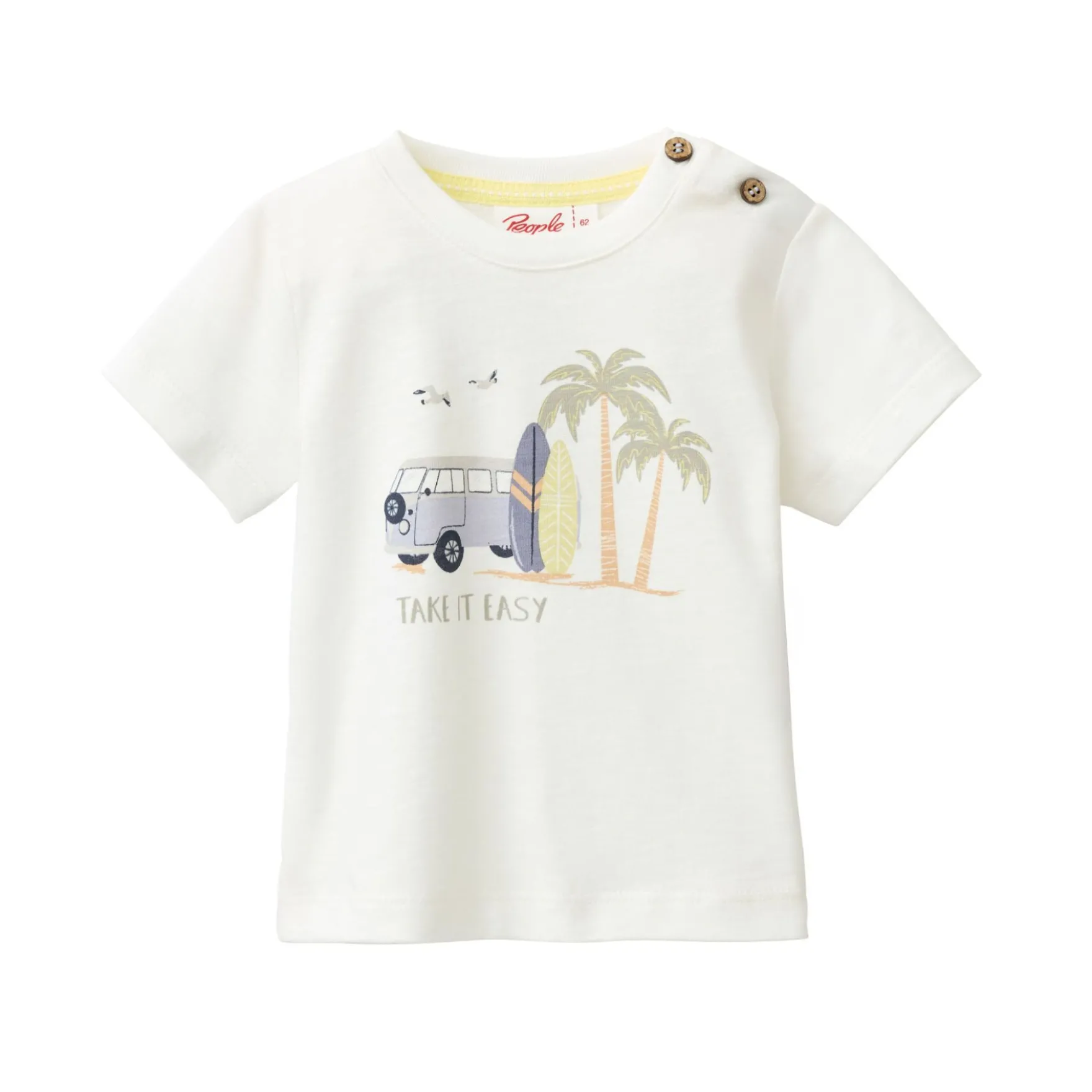 T-Shirt "Strand" weiß 98/104