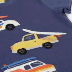 T-Shirt "Surf-Camper" dunkelblau 104