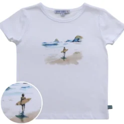 T-Shirt "Surfer" weiß 110