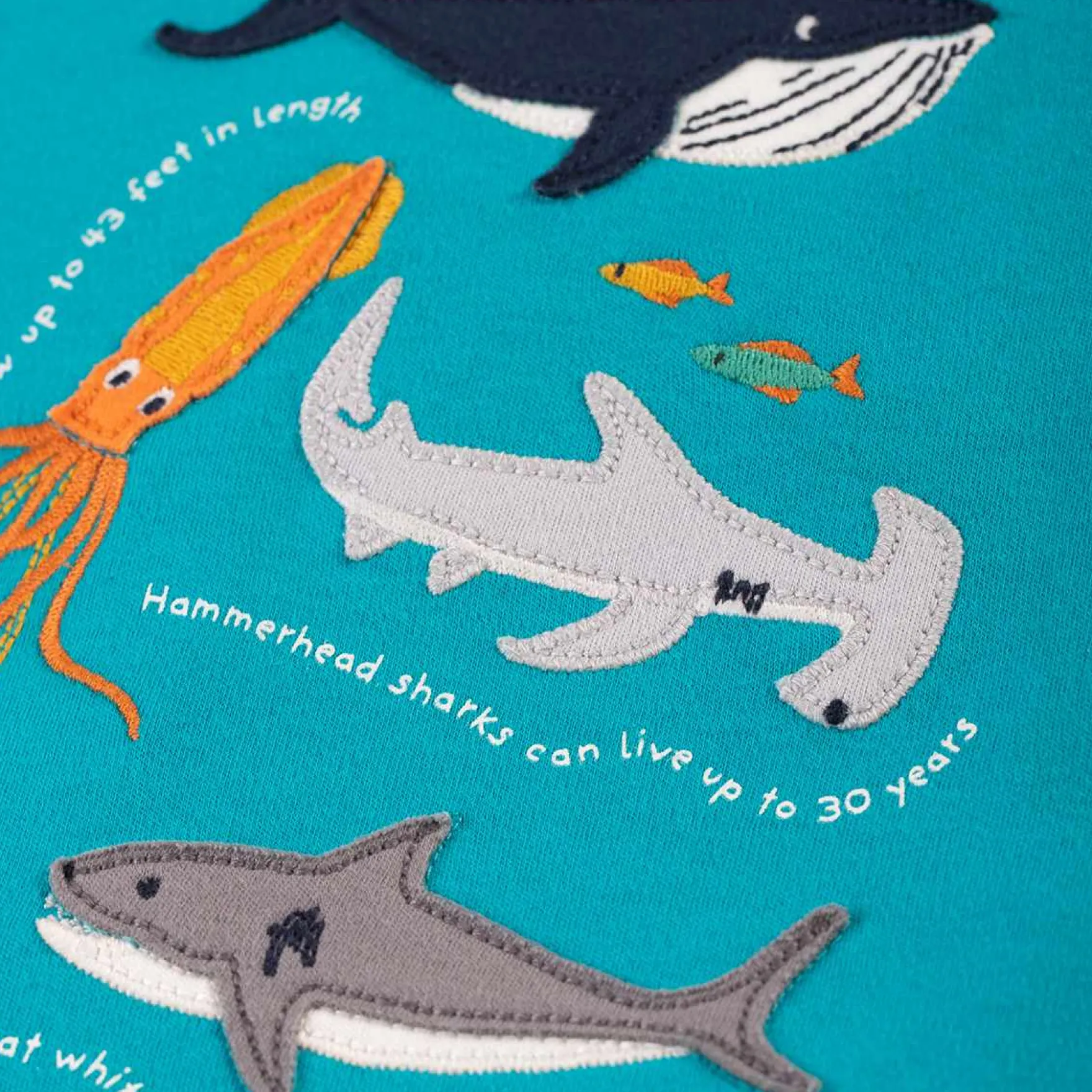 T-Shirt türkisblau "Sea" 86/92