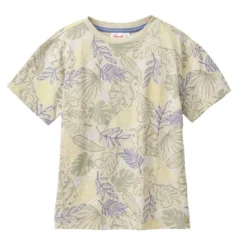 T-Shirt "Tropische Blätter" khaki 110/116