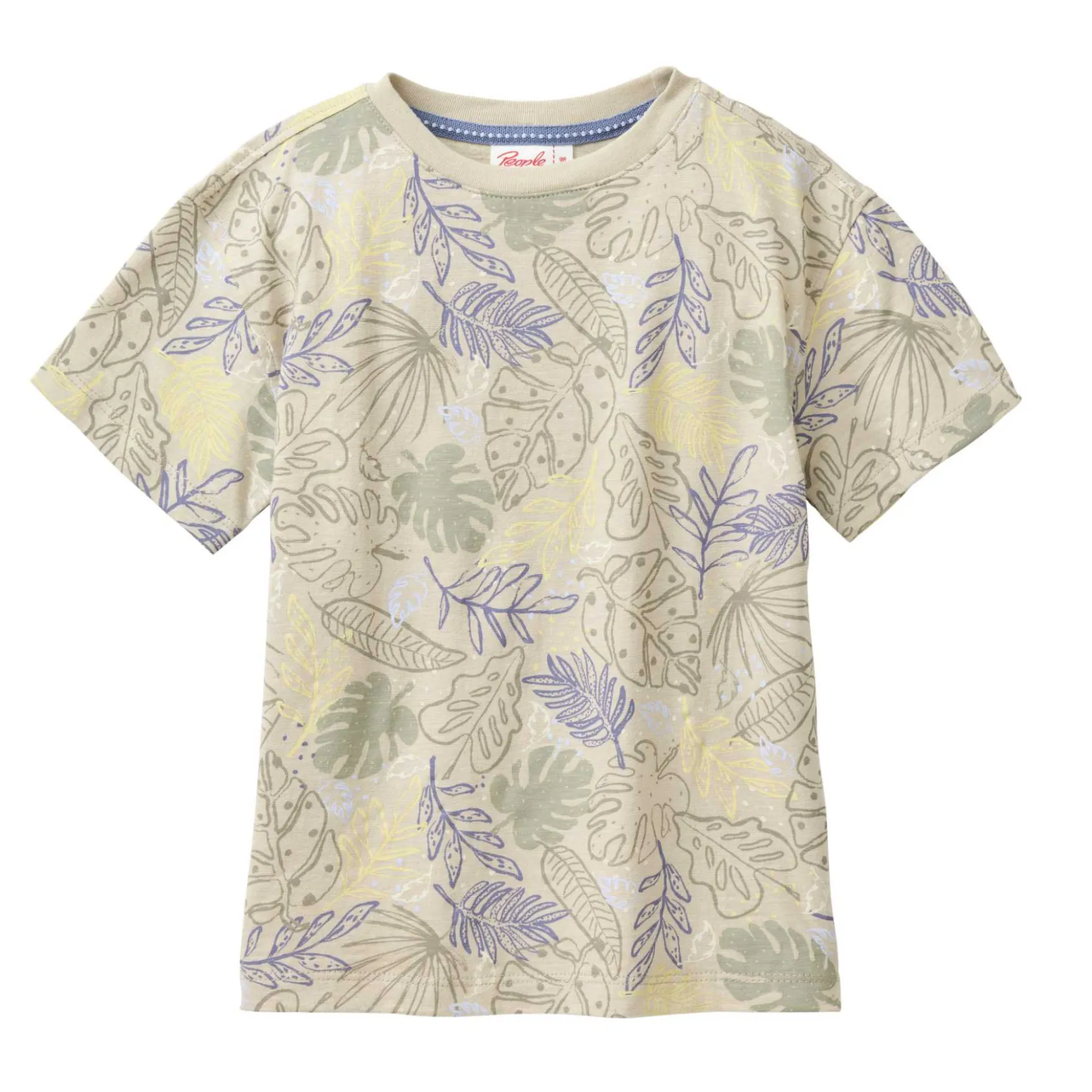 T-Shirt "Tropische Blätter" khaki 110/116