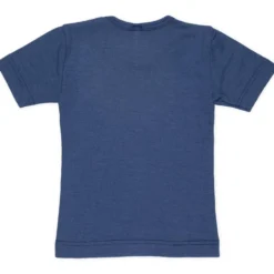 T-Shirt Wolle Seide blau 92