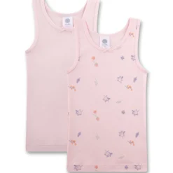 Unterhemd 2er-Set "Vögelein" rosa 116