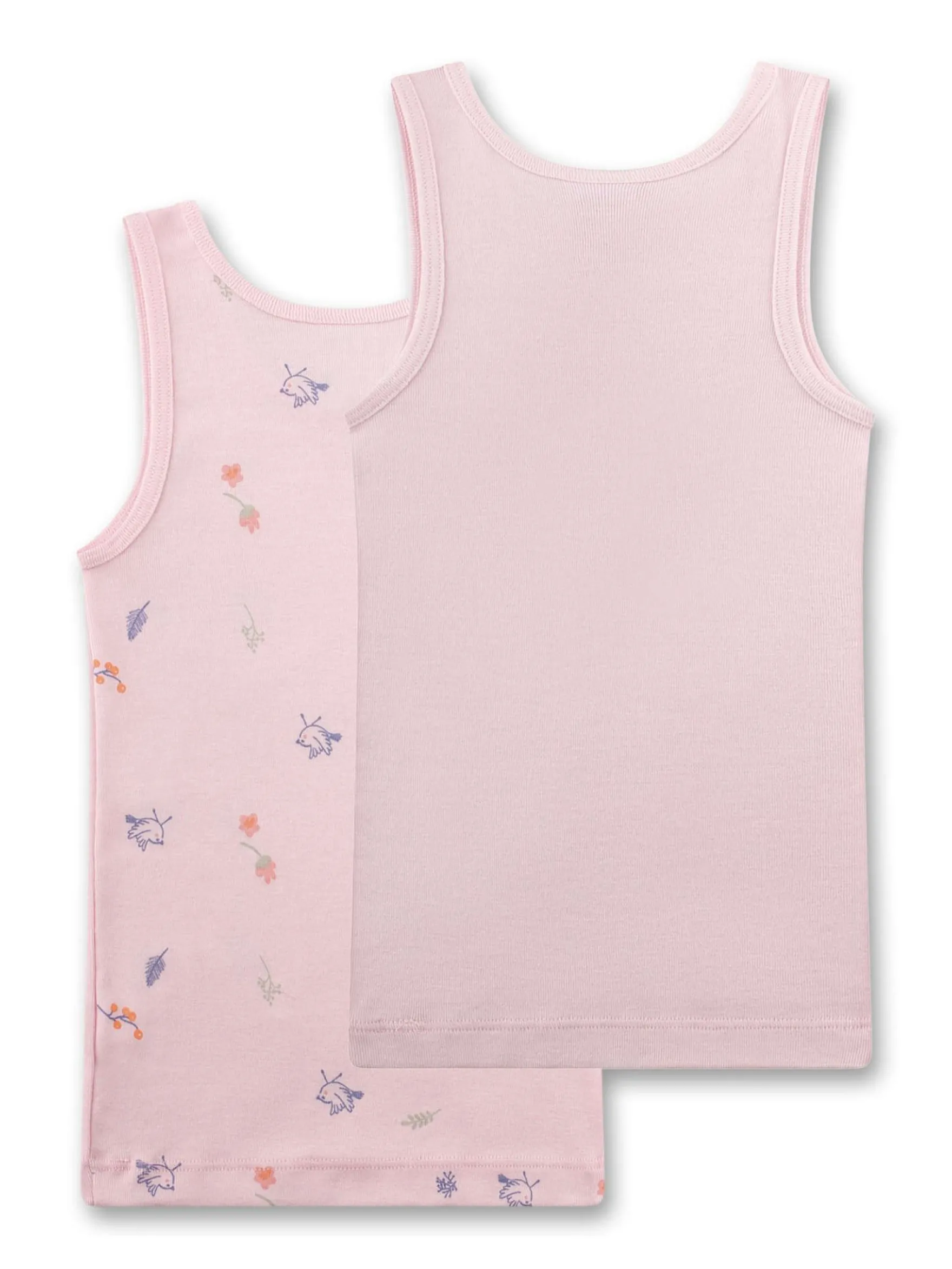 Unterhemd 2er-Set "Vögelein" rosa 116