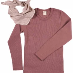 Unterhemd Wolle Seide mauve 92